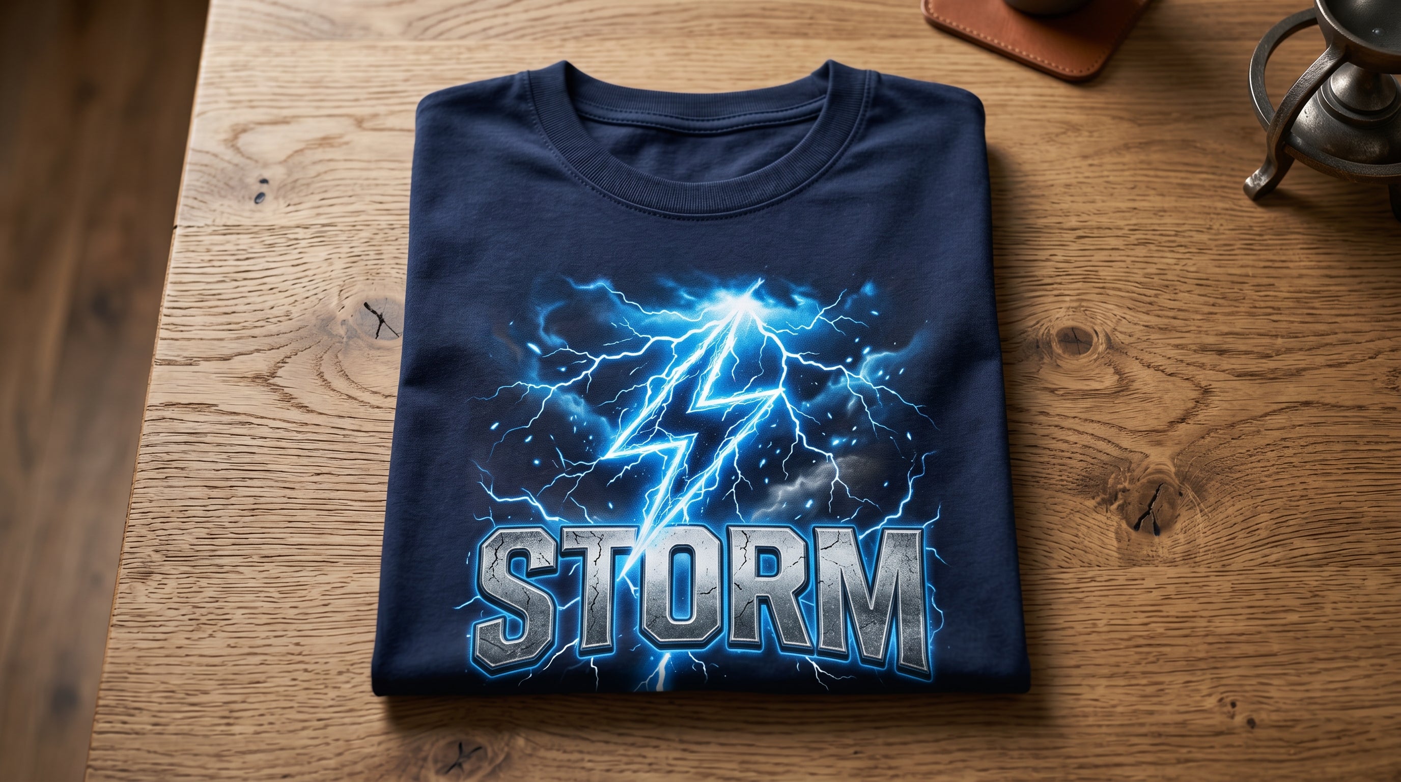Storm Lightning Bolt Graphic Men’s T-Shirt