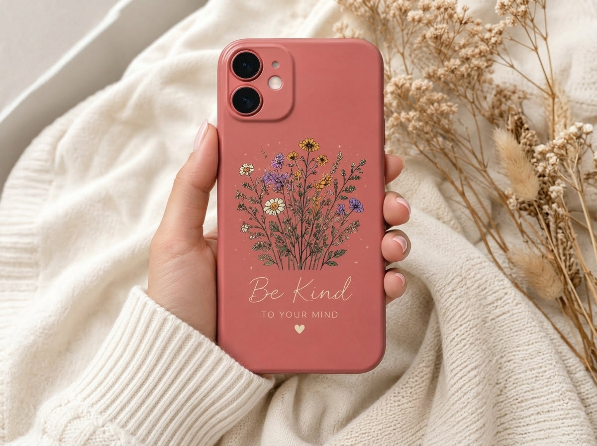 Be Kind Floral Mobile Phone Case