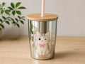 Cat Illustration Stainless Steel Tumbler