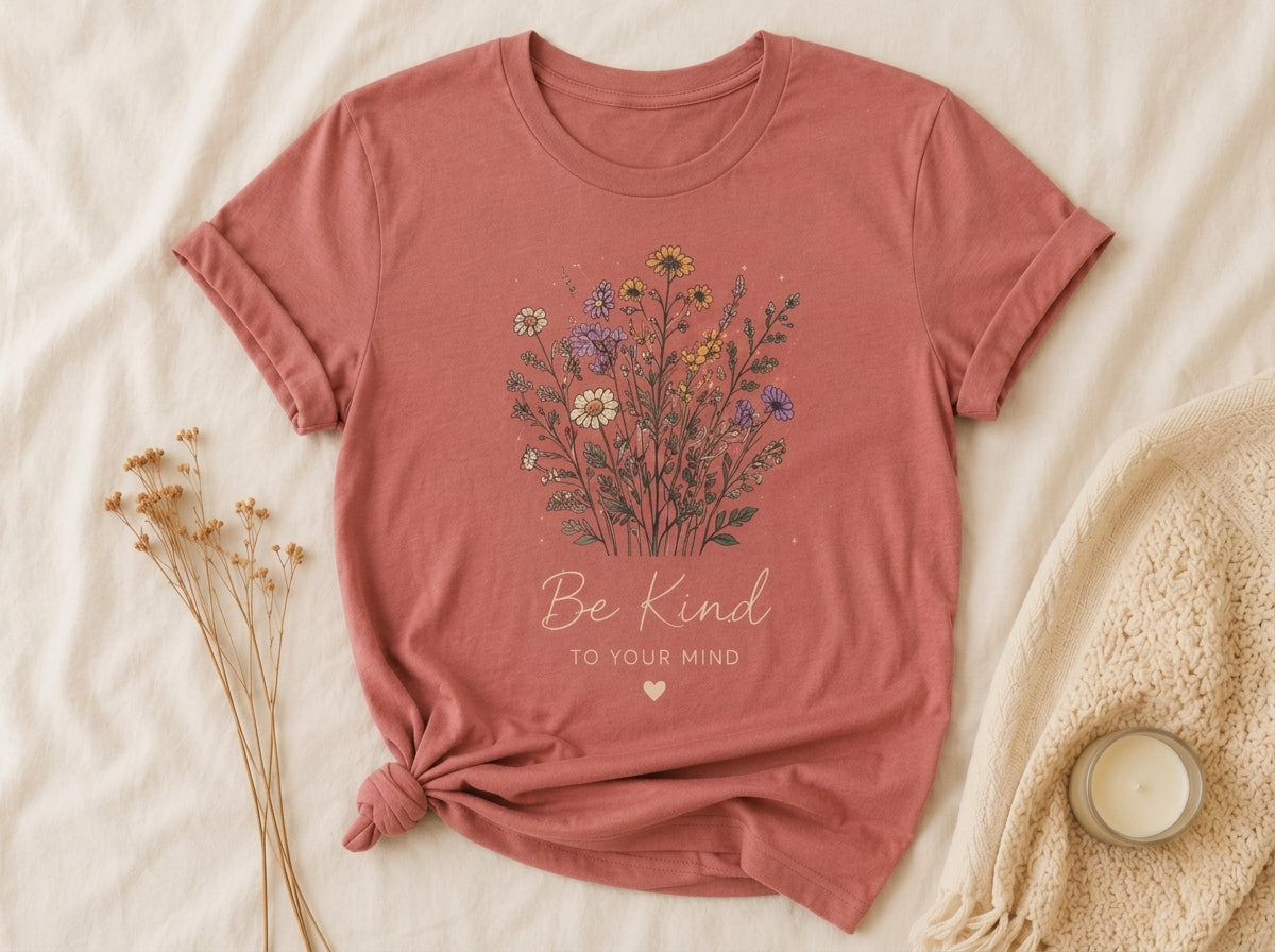Be Kind To Your Mind Floral Women’s T-Shirt
