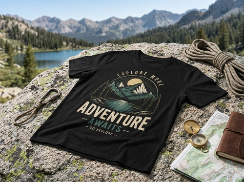 Adventure Awaits Explore More Men’s Graphic T-Shirt